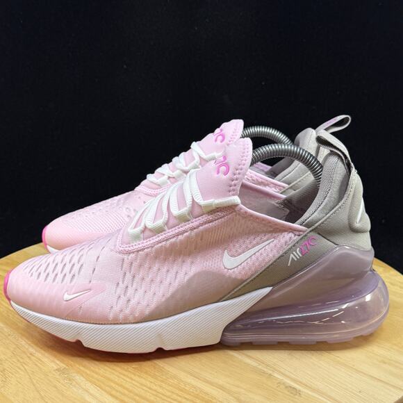 NIKE AIR MAX 270 'PINK FOAM COLLEGE GREY PLATINUM VIOL IB4435-663 Size 7y/ 8.5 W - Picture 7 of 10